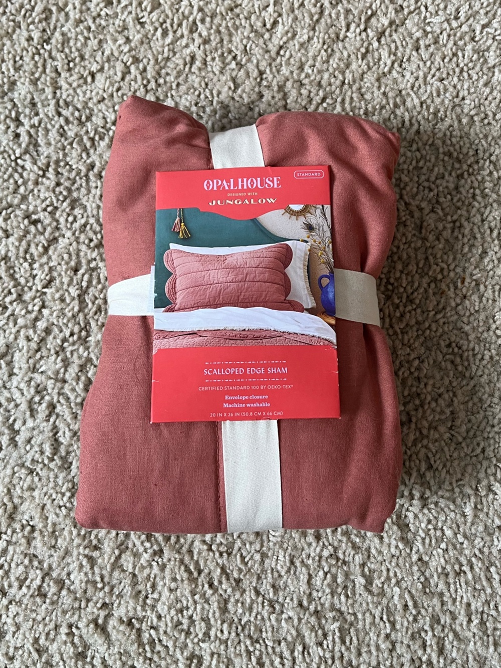 Opalhouse Scalloped Edge Sham in Terracotta